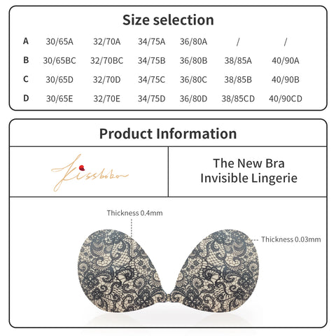 Fashion Lace Embroidery Breast Sticker Strapless Underwear-KISSBOBO