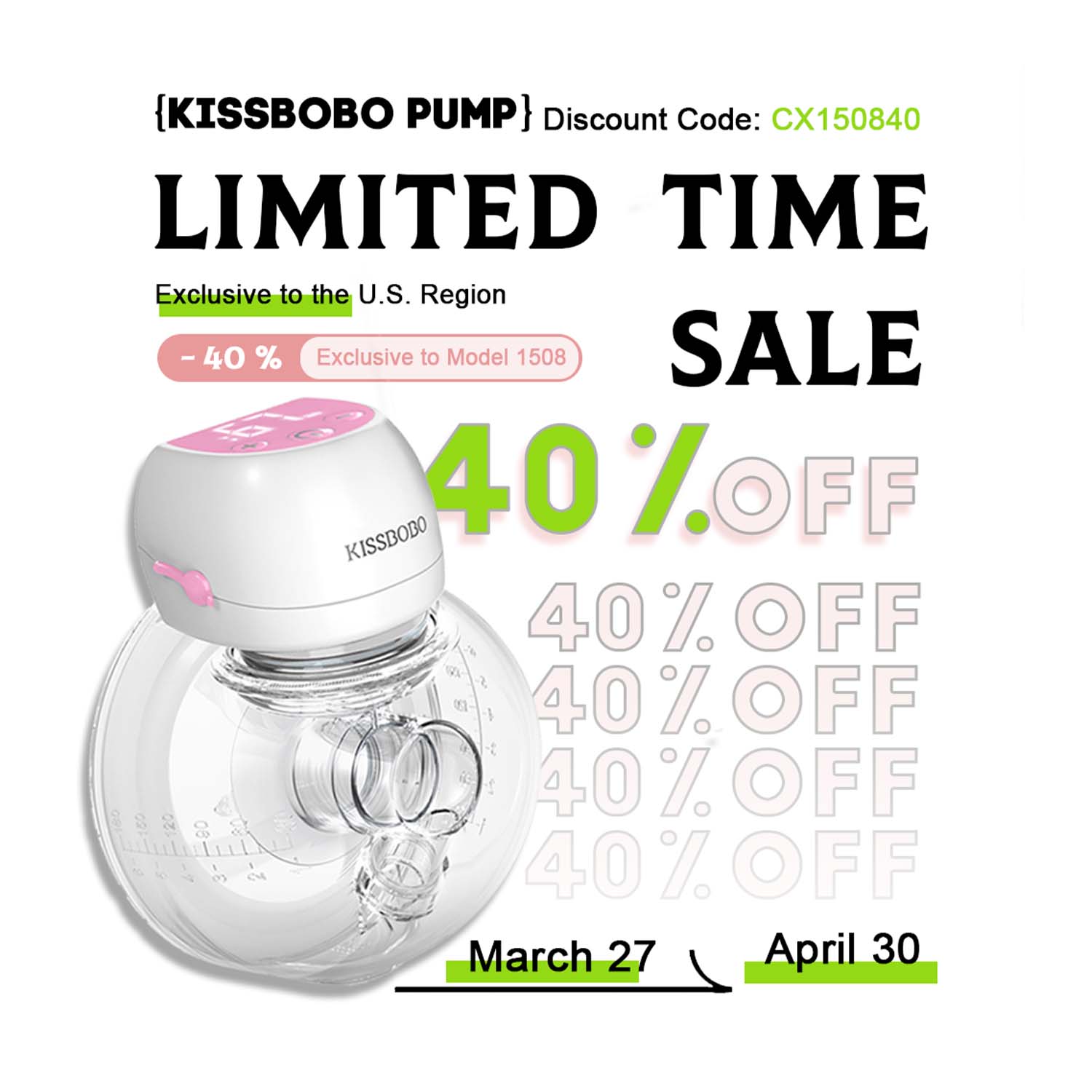 KISSBOBO 1508 Breast Pump