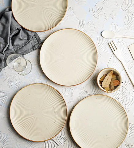 Handcrafted Stoneware Appetizer Plates (Set of 4)