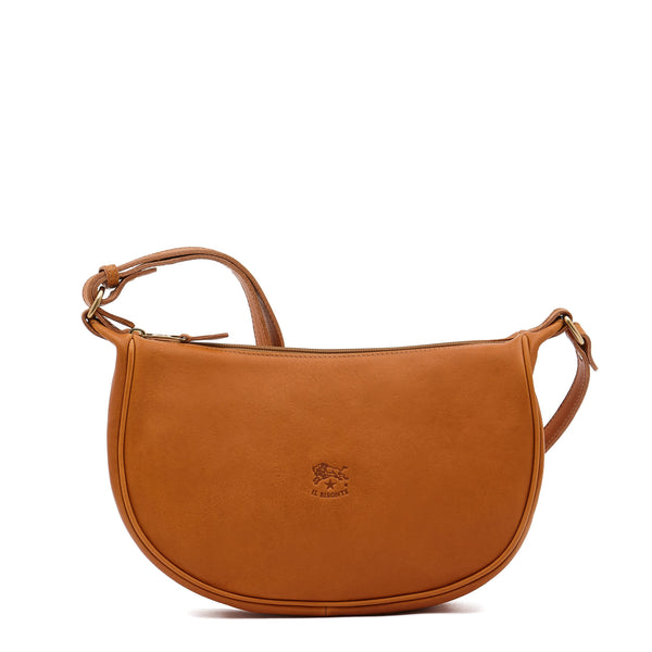 Women's crossbody bag in leather color caramel – Il Bisonte