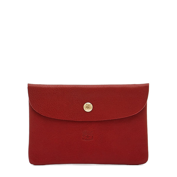 Le Pliage Leather Key Case In Red