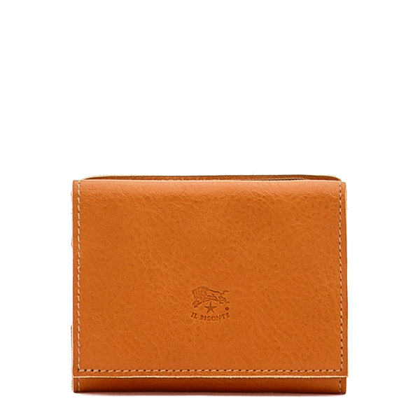 Wallet in calf leather color natural