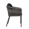 Design Warehouse - 126438 - Washington Rope Outdoor Dining Chair (Coal)  - Charcoal