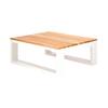 Design Warehouse - 126980 - Beverly Aluminum Rectangle Side Table (White)  - White cc