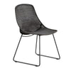 Design Warehouse - 127780 - Joe Outdoor Wicker Dining Side Chair (Coal)  - Coal