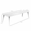 Design Warehouse - 127628 - Kove Outdoor Aluminium Extendible Dining Table  - White