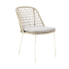 Design Warehouse - 127592 - Mel Outdoor Rope Dining Side Chair  - White cc