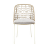 Design Warehouse - 127592 - Mel Outdoor Rope Dining Side Chair  - White cc