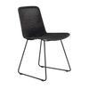 Design Warehouse - 127336 - Olive Wicker Dining Side Chair  - Black cc