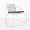 Design Warehouse - 126727 - Pierre Outdoor Rope Dining Chair  - White