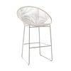 Design Warehouse - 125353 - Pietro Wicker Bar Chair  - White cc