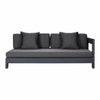 Design Warehouse - 128294 - Amalfi Aluminium Outdoor Daybed Left  - Charcoal