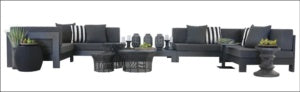 Amalfi Black Aluminium Outdoor Furniture Collection