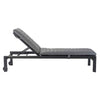 Design Warehouse - 128409 - Amazon Aluminium Sun Lounger (Lava Carbon) with Sunbrella Cushion (Natté Charcoal Chiné)  - Lava Carbon