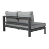Design Warehouse - 126908 - Amazon Aluminum Outdoor Sectional Left Sofa  - Charcoal cc