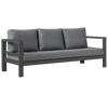 Design Warehouse - 126902 - Amazon Aluminum Outdoor Sofa  - Charcoal cc