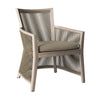 Design Warehouse Antibes Teak and Rope Dining Armchair Taupe Cushion 128583