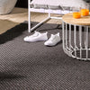 Design Warehouse Basketweave Outdoor Floor Rug Charcoal 127235 127222