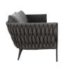 Design Warehouse - 127160 - Bianca Outdoor Rope Sofa  - Coal cc