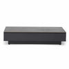 Design Warehouse - 127569 - Crete Aluminium Small Outdoor Coffee Table (Charcoal) with Ceramic Top (Concrete Look)  - Charcoal