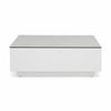 Design Warehouse - 127478 - Crete Aluminium Tall Outdoor Coffee Table (White) with Ceramic Top (Marble Look)  - White