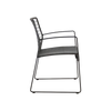 Design Warehouse - 125575 - Edge Wicker Dining Arm Chair  - Black cc