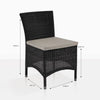 Design Warehouse - 124402 - Enna Wicker Dining Side Chair (Black)  - Black