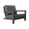 Design Warehouse - 126882 - Granada Aluminum Outdoor Club Chair  - Charcoal cc