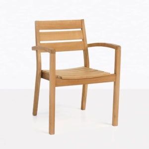 Horizon Teak Stacking Dining Arm Chair- commercial furniture nz