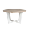Design Warehouse - Jimmy Outdoor Round Reclaimed Teak Dining Table Stonewhite 127379 127377
