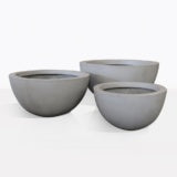 raw concrete pots