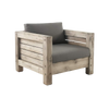 Design Warehouse - Lodge Outdoor Distressed Teak Club Chair 42147110093099- cc