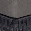 Design Warehouse - 127331 - Logan Outdoor Wicker Ottoman  - Black