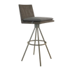 Design Warehouse - 126799 - Loop Swivel Bar Stool  - Grey cc