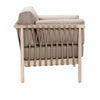 Design Warehouse - 128287 - Lucas Outdoor Teak and Rope Club Chair (Taupe)  - Taupe