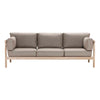 Design Warehouse - 128288 - Lucas Outdoor Teak and Rope Sofa (Taupe)  - Taupe
