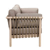 Design Warehouse - 128288 - Lucas Outdoor Teak and Rope Sofa (Taupe)  - Taupe