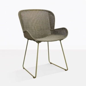 Nairobi Pure Green Wicker Dining Chair - outdoor furniture