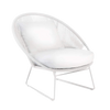 Design Warehouse - 125427 - Natalie Outdoor Relaxing Lounge Chair  - White cc