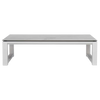 Design Warehouse - 127567 - Paros Aluminum Outdoor Coffee Table (White) with Ceramic Top (Marble Look)  - White cc