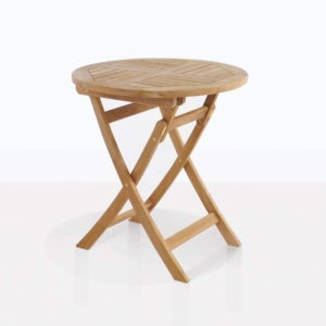 round teak folding table - outdoor furniture