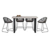 Design Warehouse - 128242 - Sorrento Outdoor Counter Height Bar Table (Matt Black)  - Matte Black