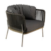 Picture of Studio Rope Relaxing Chair Vertical Weave in Charcoal (Agora Panama Coal)