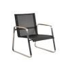 Design Warehouse - 124890 - Summer Stainless Steel Batyline Relaxing Chair  - Black cc
