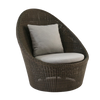 Design Warehouse - 125764 - Sunai High-Back Wicker Relaxing Swivel Chair  - Brown cc