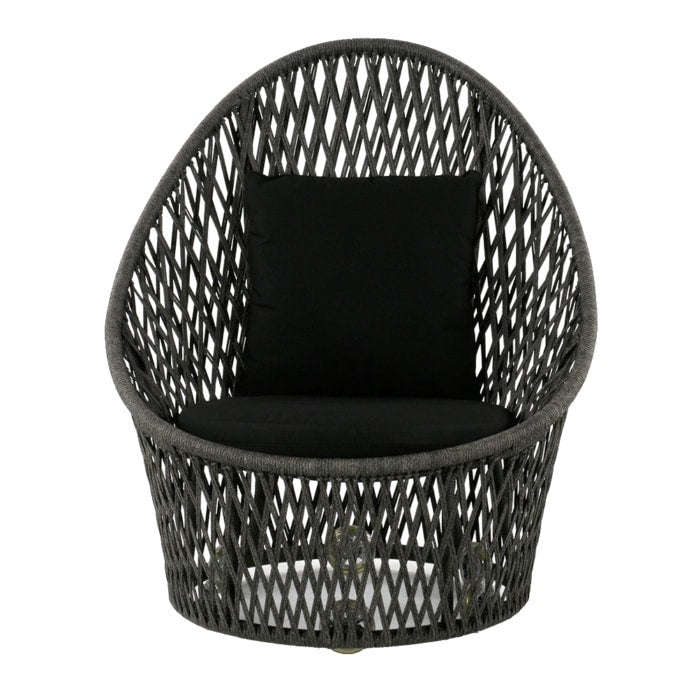 sunai-open-broad-weave-relaxing-swivel-chair-canvas-black-front-view