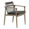 Design Warehouse - 127788 - Sutherland Outdoor Teak and Rope Dining Armchair (Graphite/Clay)  - Clay