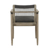 Design Warehouse - 127788 - Sutherland Outdoor Teak and Rope Dining Armchair (Graphite/Clay)  - Clay