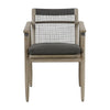 Design Warehouse - 127788 - Sutherland Outdoor Teak and Rope Dining Armchair (Graphite/Clay)  - Clay