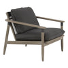 Design Warehouse - 127789 - Sutherland Outdoor Teak and Rope Relaxing Chair (Graphite/Clay)  - Clay